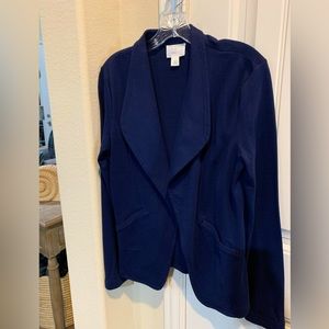 Nordstrom Calson Navy Knit Blazer